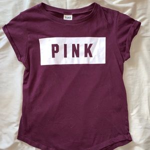 PINK burgundy Tee